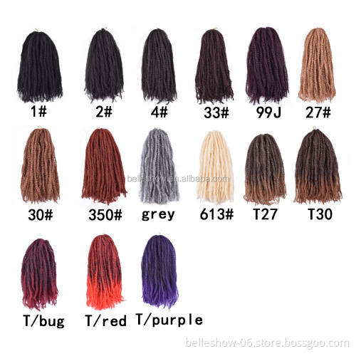 Hot sell 20 inch 110g afro kinky curly twist braiding hair cheap marley braid hair extension
